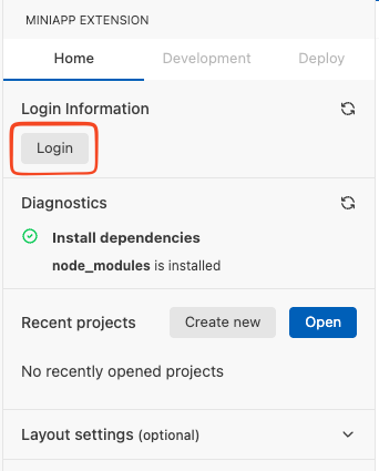 Đăng nhập V-MiniApp Extension
